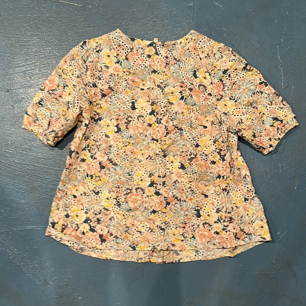 Solitaire Cottagecore Floral Eyelet Cotton Top - Picture 4 of 5